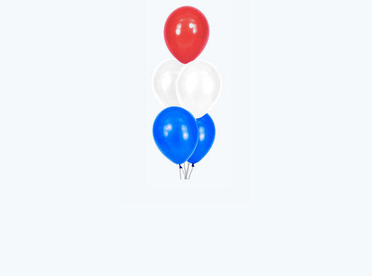 Helium tros - 5 ballonnen